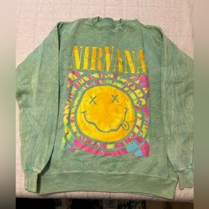 Nirvana green crewneck